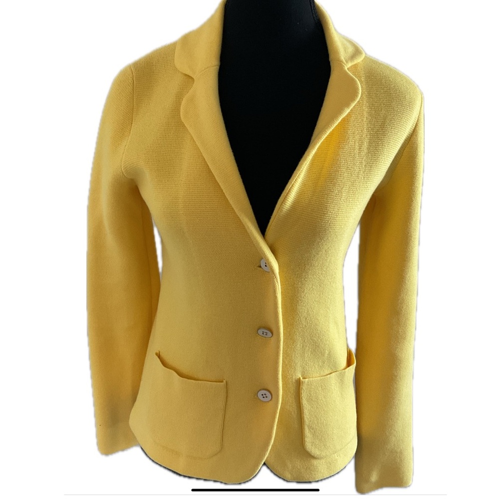 Banana Republic Moon Yellow Knit Women's Blazer